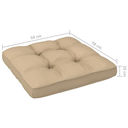 2-Personers Pallesofa Med Hynder Imprægneret Fyrretræ Beige
