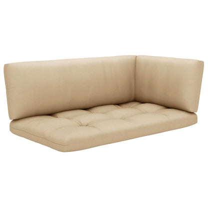 2-Personers Pallesofa Med Hynder Imprægneret Fyrretræ Beige