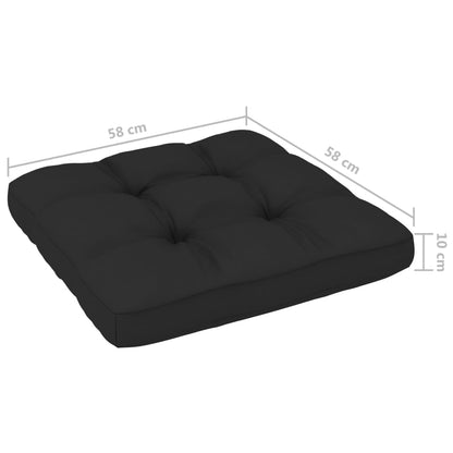 2-Personers Pallesofa Med Hynder Imprægneret Fyrretræ Sort