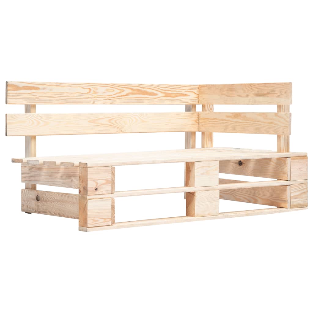 2-Personers Pallesofa Med Hynder Imprægneret Fyrretræ Beige