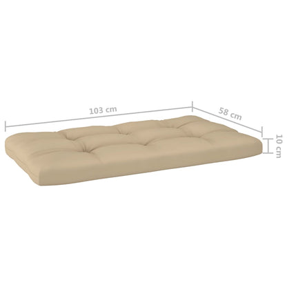 2-Personers Pallesofa Med Hynder Imprægneret Fyrretræ Beige