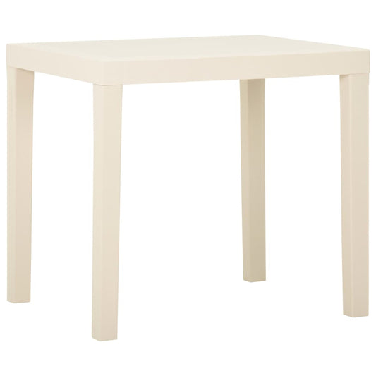 Havebord 79X65X72 Cm Plastik Hvid