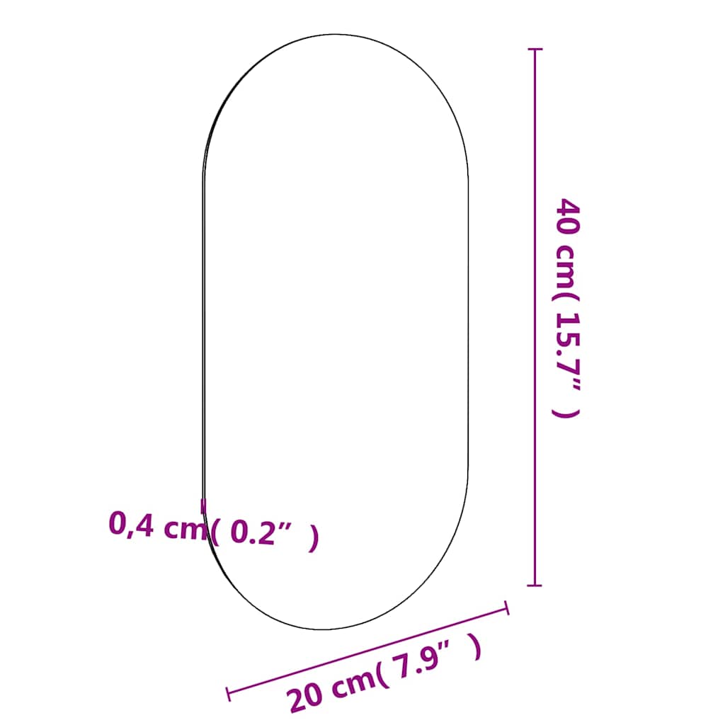 Spejl 40x20 Cm Glas - Billede 6