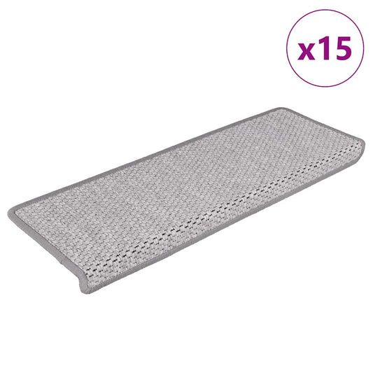 Selvklæbende Trappemåtter 15 Stk. 65X21X4 Cm Sisal-Look