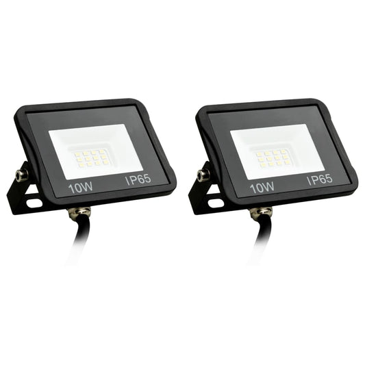 Led-Projektører 2 Stk. Koldt Hvidt Lys Kold Hvid