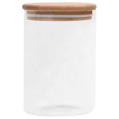 Opbevaringsglas Med Bambuslåg 4 Stk. - Billede 3