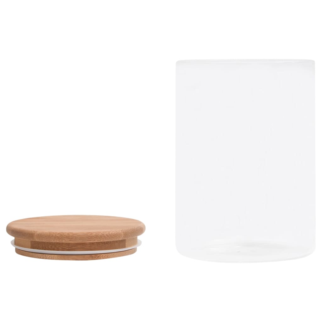 Opbevaringsglas Med Bambuslåg 4 Stk. - Billede 4