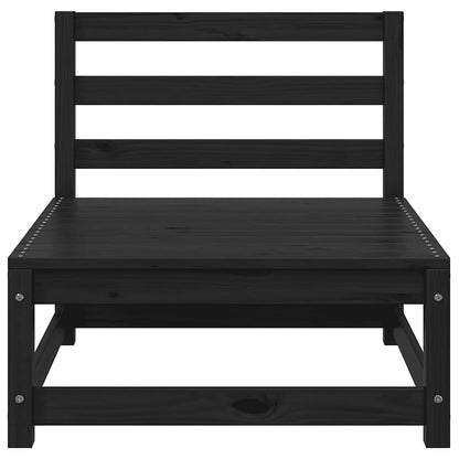Midtermodul Til Havesofa Massivt Fyrretræ Sort