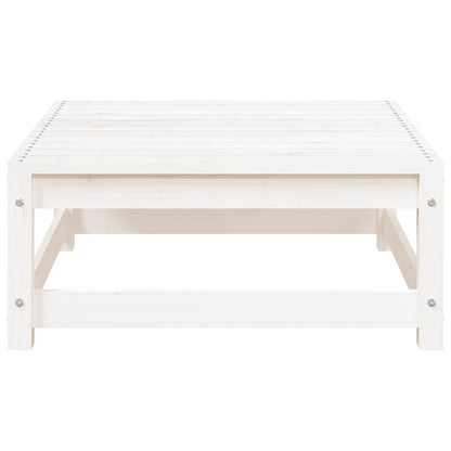 Haveskammel 70x70x30 Cm Massivt Fyrretræ Hvid