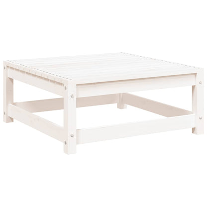 Haveskammel 70x70x30 Cm Massivt Fyrretræ Hvid