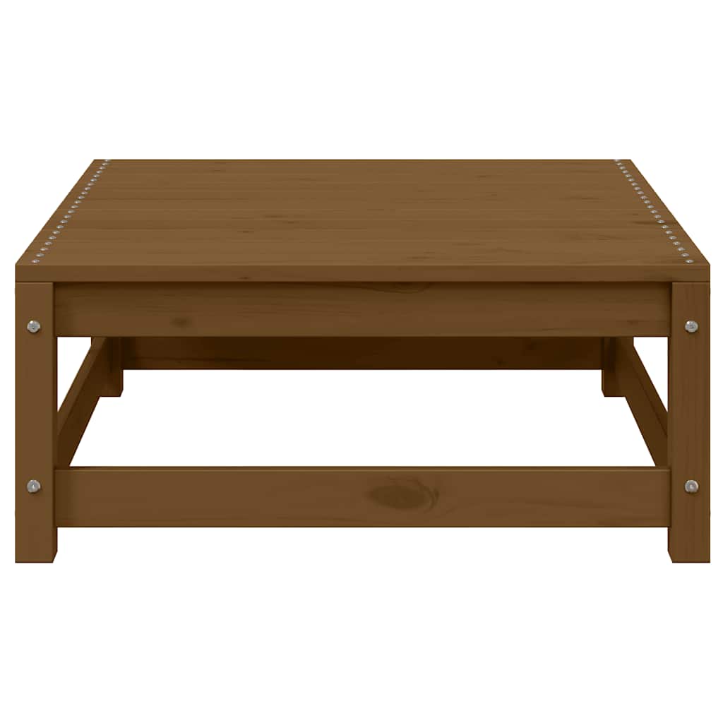Fodskammel Til Haven 70x70x30 Cm Massivt Fyrretræ Gyldenbrun
