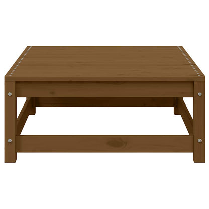 Fodskammel Til Haven 70x70x30 Cm Massivt Fyrretræ Gyldenbrun