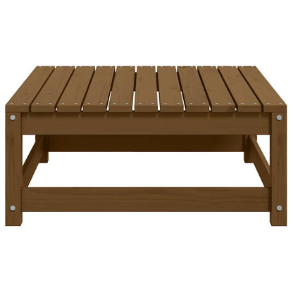 Fodskammel Til Haven 70x70x30 Cm Massivt Fyrretræ Gyldenbrun