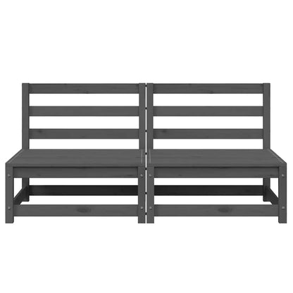 Midterdele Til Havesofa 2 Stk. Massivt Fyrretræ Grå