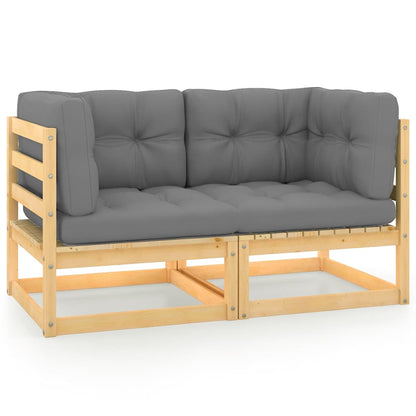 2-personers Havesofa M. Hynder Massivt Fyrretræ - Hovedbillede