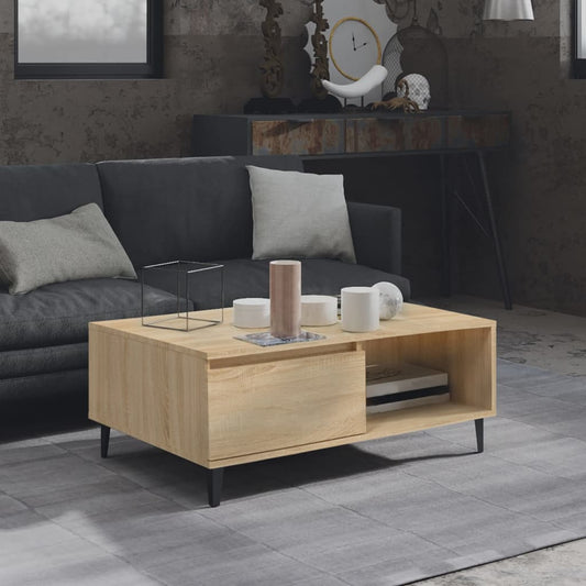 Sofabord 90X60X35 Cm Konstrueret Træ