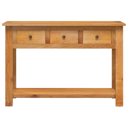 Konsolbord 110X35X75 Cm Massivt Egetræ