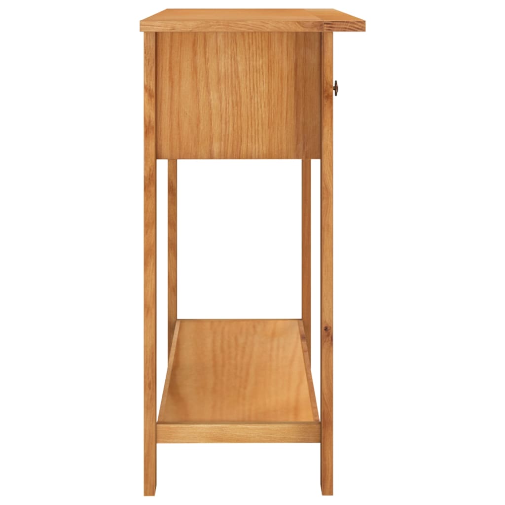 Konsolbord 110X35X75 Cm Massivt Egetræ