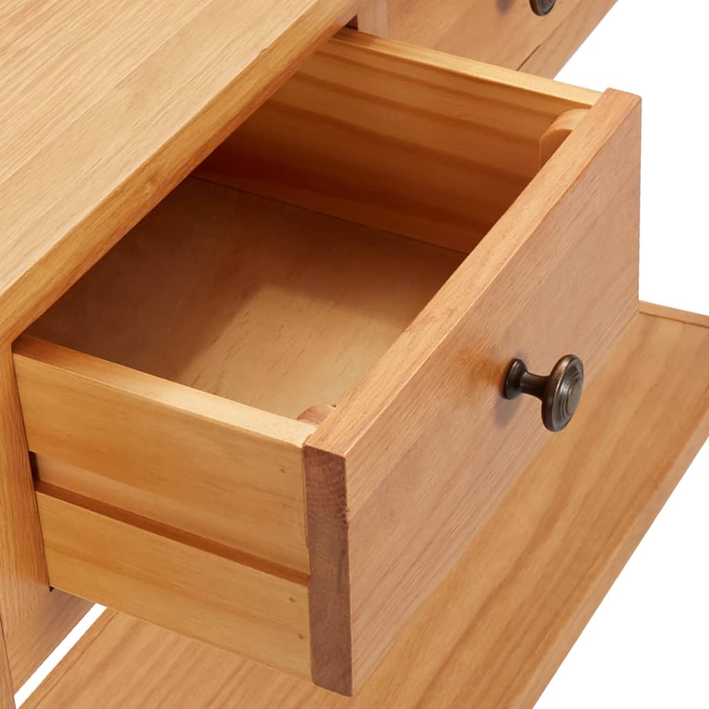 Konsolbord 110X35X75 Cm Massivt Egetræ