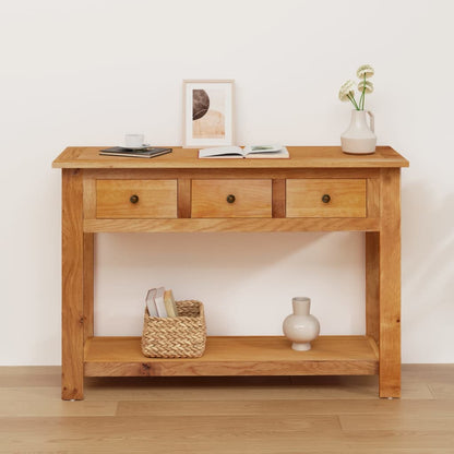 Konsolbord 110X35X75 Cm Massivt Egetræ