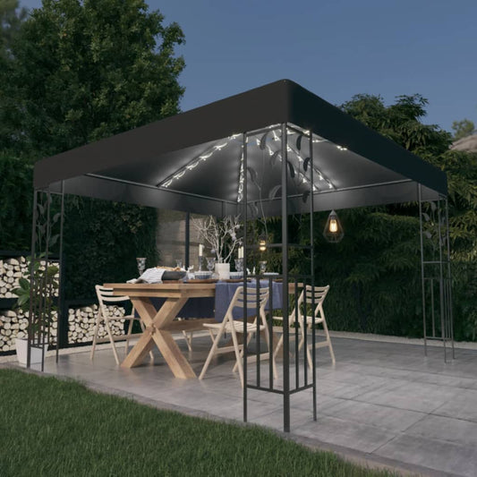Pavillon Med Led-Lyskæder 3X3 M