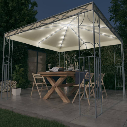 Pavillon Med Led-Lyskæder Farvet