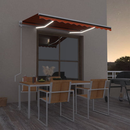 Markise Med LED + Vindsensor Automatisk