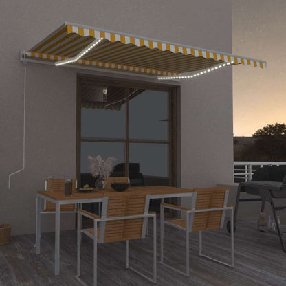 Markise Med LED + Vindsensor Automatisk