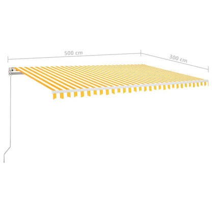 Markise Med LED + Vindsensor Automatisk