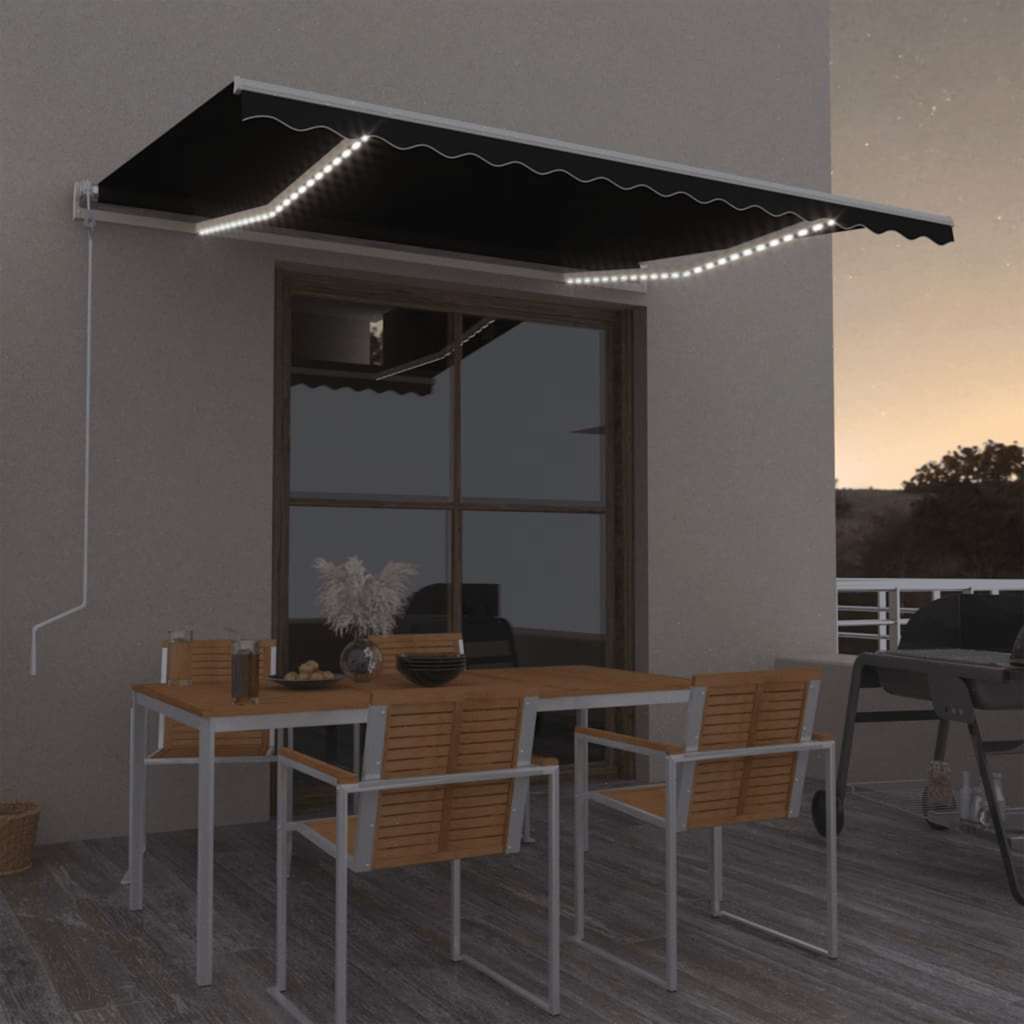 Markise Med LED + Vindsensor Automatisk