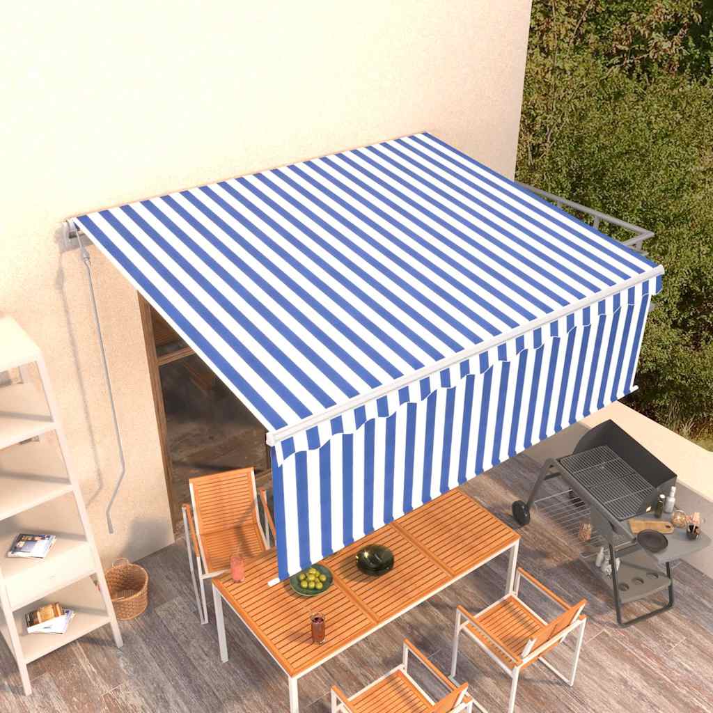 Elektrisk Markise Stribet 100% Polyester - Variant 3069326
