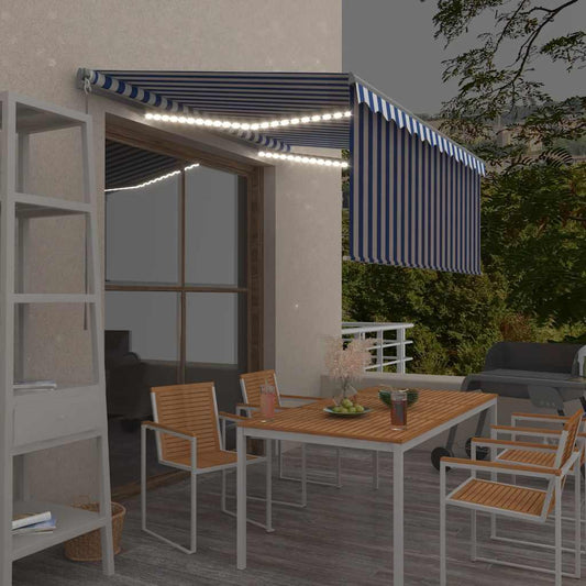 Markise M. Gardin + Led 3X2,5 M Manuel Betjening