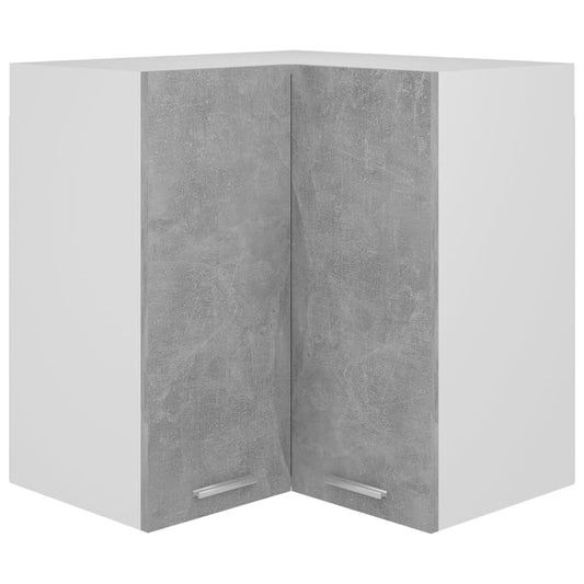 Væghængt Hjørneskab Lyon 57X57X60 Cm Konstrueret Træ Betongrå