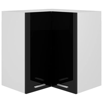 Skuffeunderskab Lyon 80X46X81,5Cm Konstrueret Træ Sort Højglans