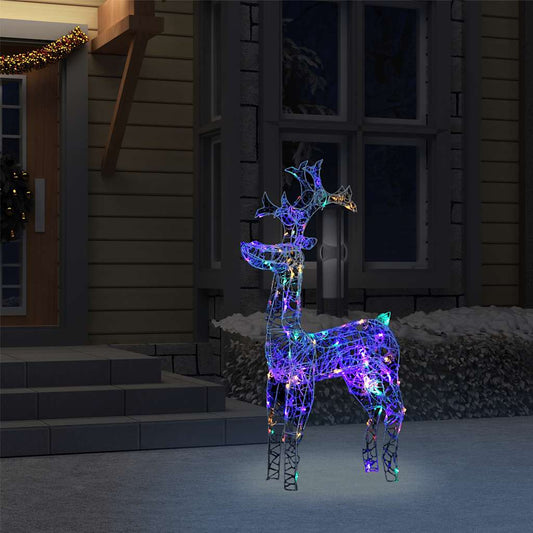 Juledekoration Rensdyr 90 Led-Lys Akryl Flerfarvet