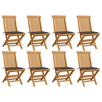 Havestole Med Hynder Massivt Teaktræ - Variant 3072917