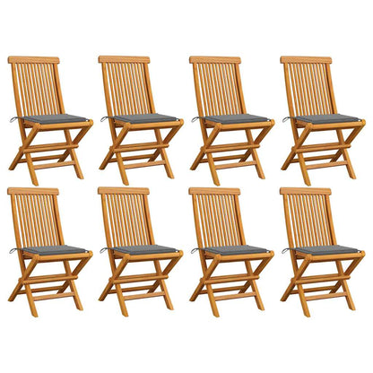 Havestole Med Hynder Massivt Teaktræ - Variant 3072918