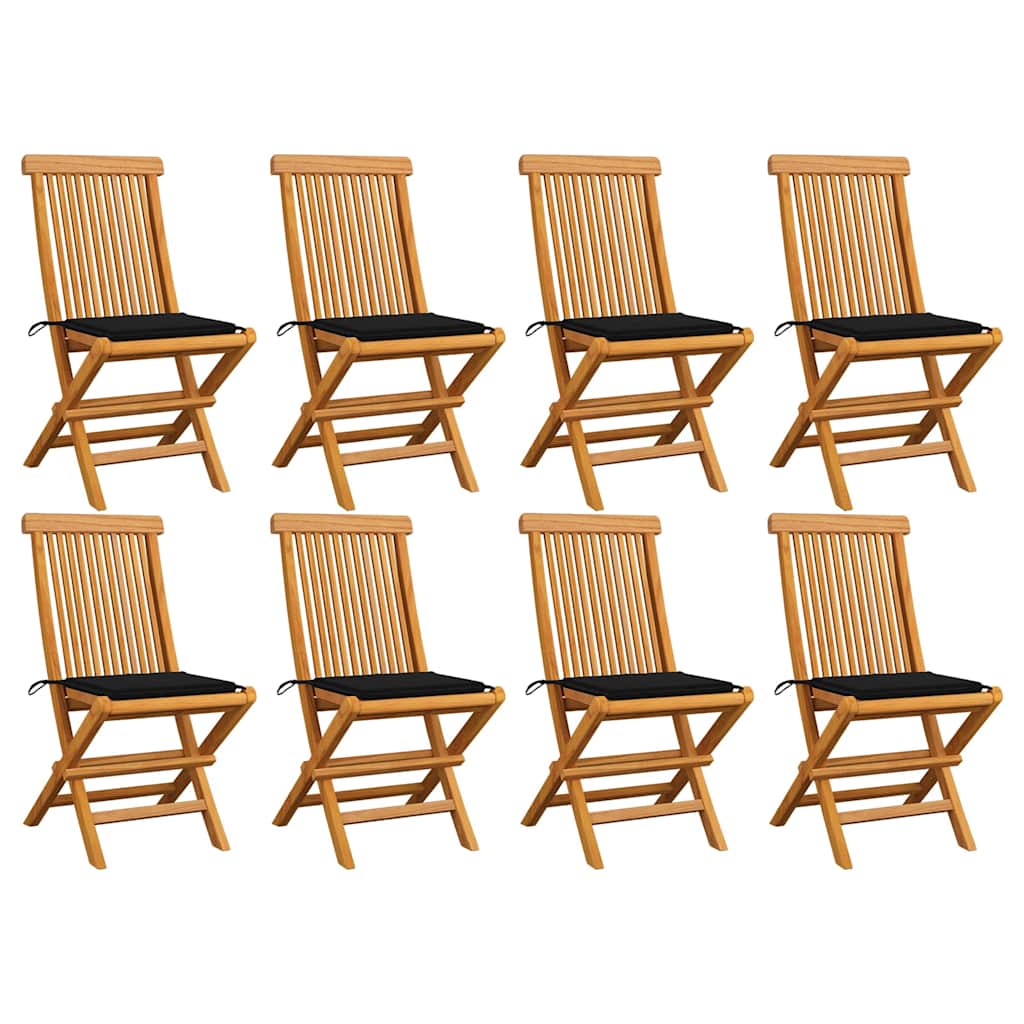 Havestole Med Hynder Massivt Teaktræ - Variant 3072924