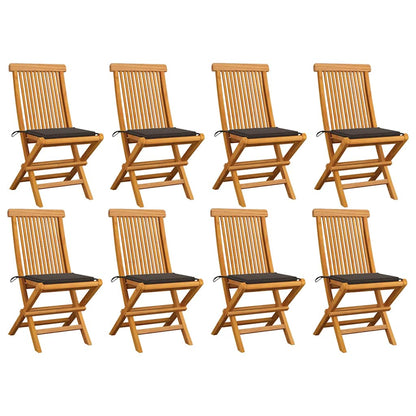 Havestole Med Hynder Massivt Teaktræ - Variant 3072925