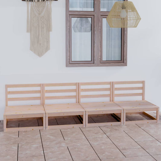 4-Personers Havesofa Massivt Fyrretræ
