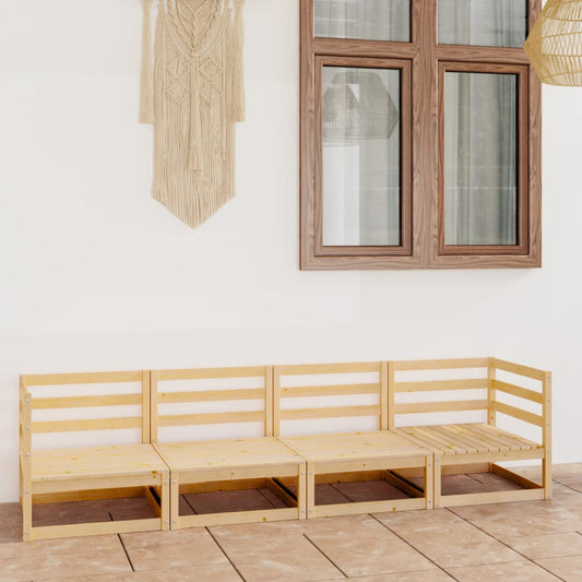 4-Personers Havesofa Massivt Fyrretræ