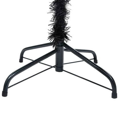 Kunstigt Juletræ Med Lys Og Kuglesæt 150 Cm PVC Sort - Billede 6