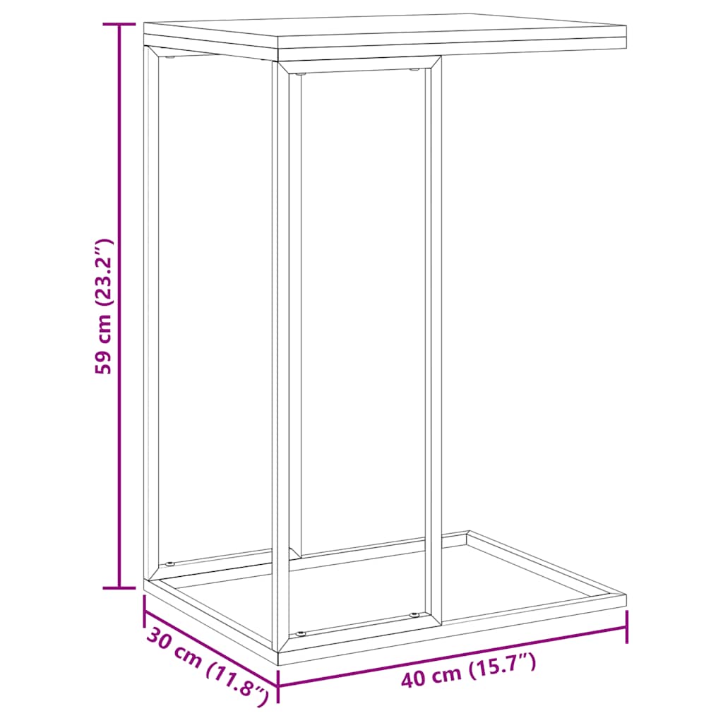 Sidebord Konstrueret Træ - Billede 8