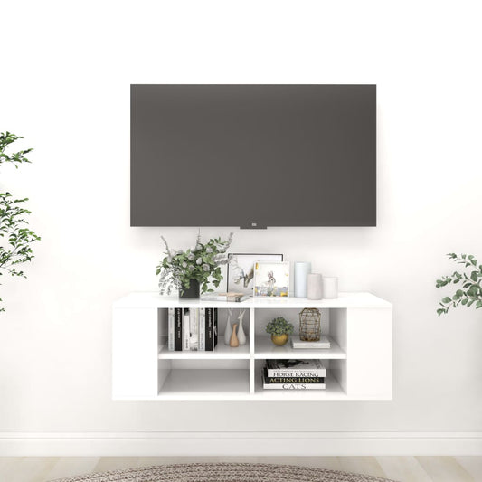 Væghængt Tv-Bord 102X35X35 Cm Konstrueret Træ