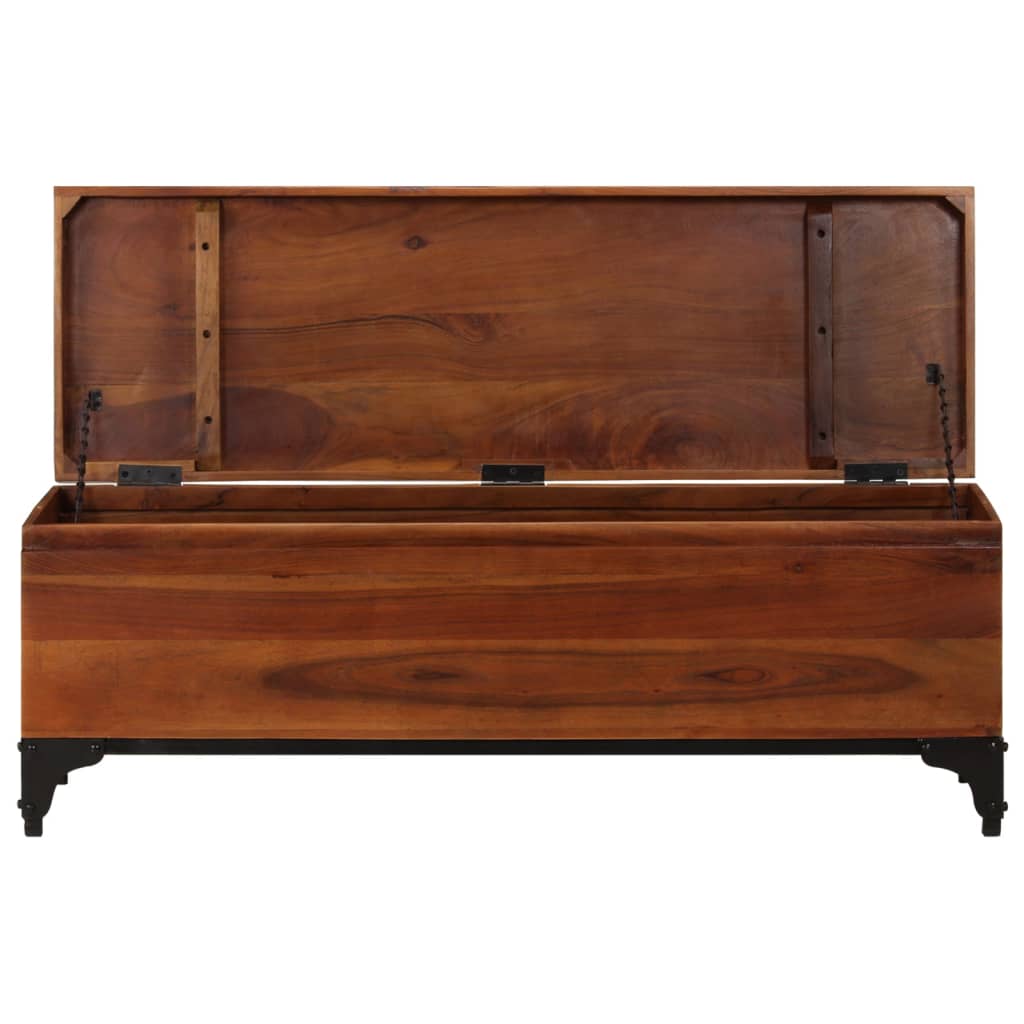 Opbevaringskiste 110x35x41 Cm Massivt Akacietræ - Billede 5