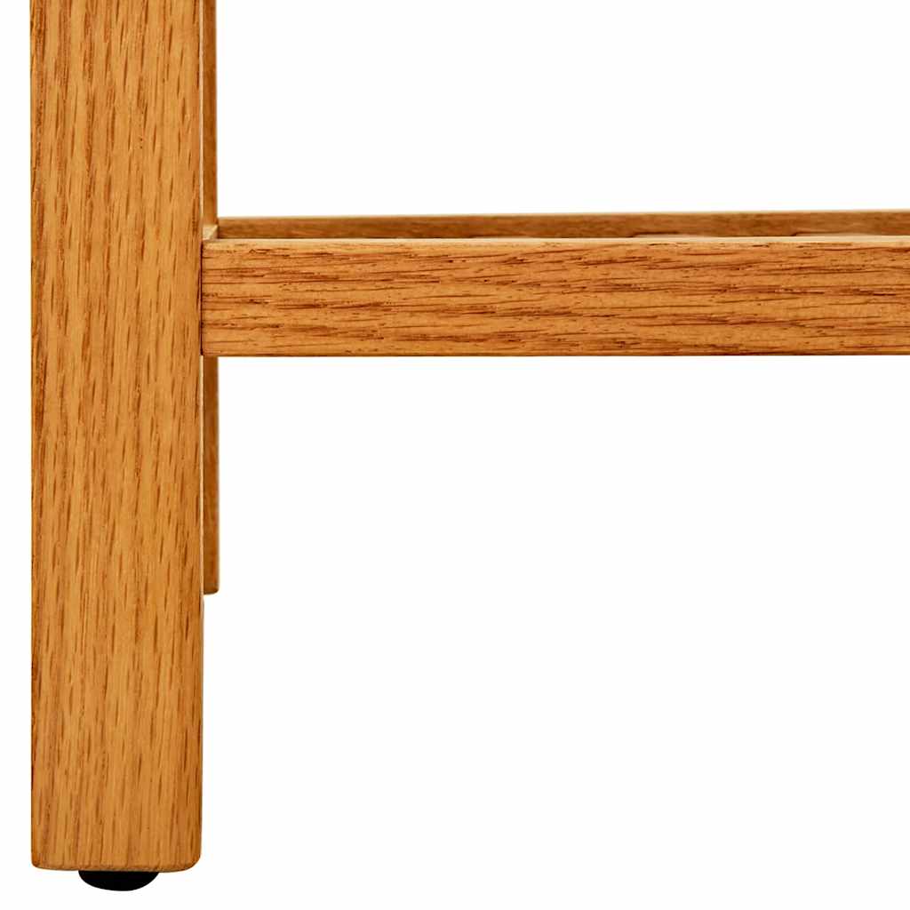 Skostativ Med 4 Hylder Massivt Egetræ - Billede 5