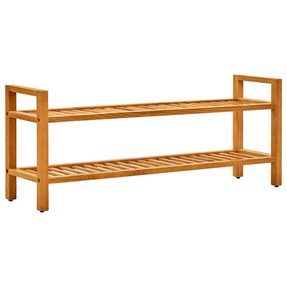 Skostativ Med 2 Hylder Massivt Egetræ - Variant 331748