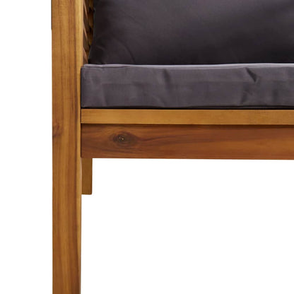 Sofasæt Med Bord 2 Dele Massivt Akacietræ