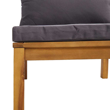 Midtersofa Med Hynder Massivt Akacietræ