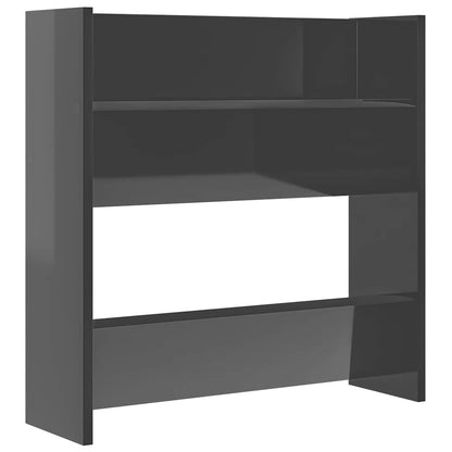 Væghængt Skoskab 2 Stk. 60x18x60cm Konstrueret Træ Grå Højglans - Billede 5